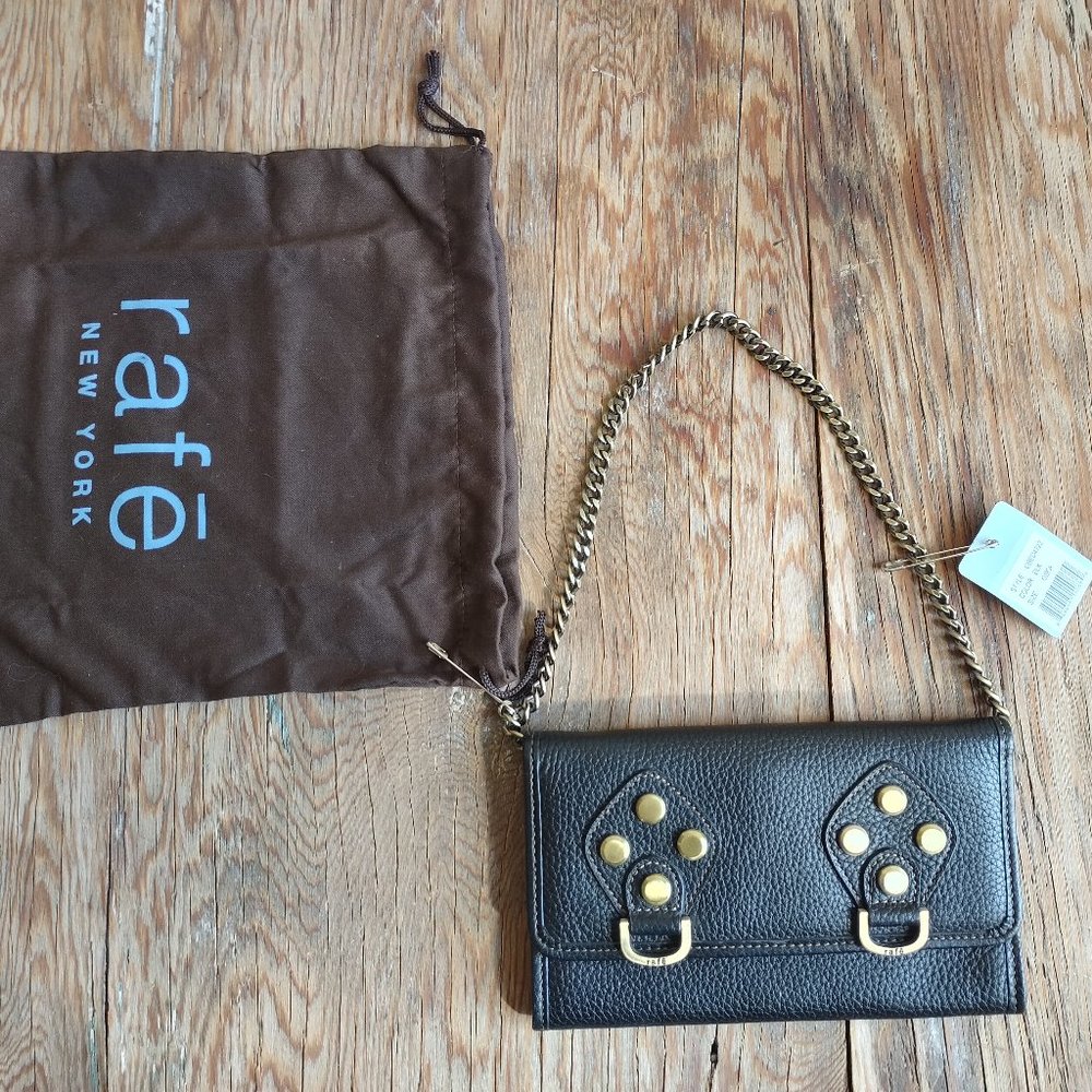 Rafe Black Leather Shoulder Bag